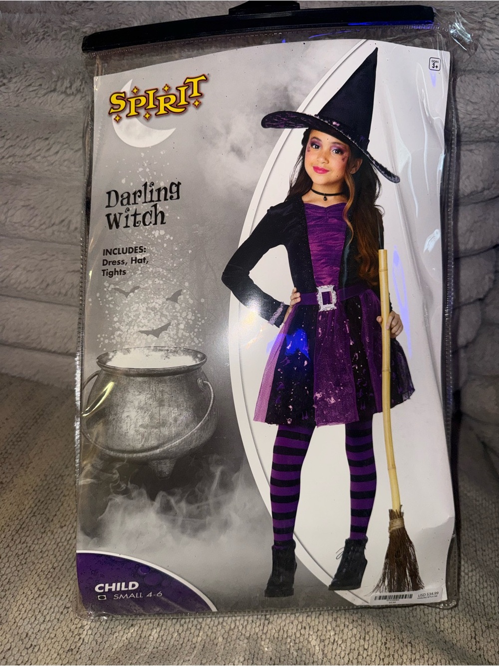 Spirit Purple Darling Witch Costume for Kids